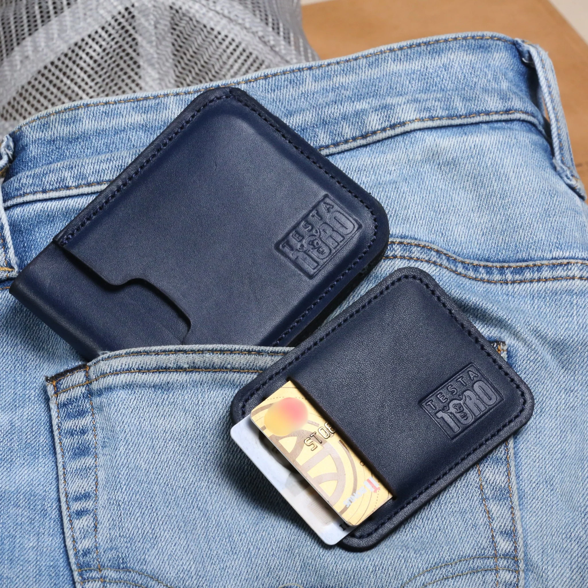 محفظة فاخرة من قطعتين + كارد هولدر - Minimalist wallet (2-Piece) w13 - Image 4