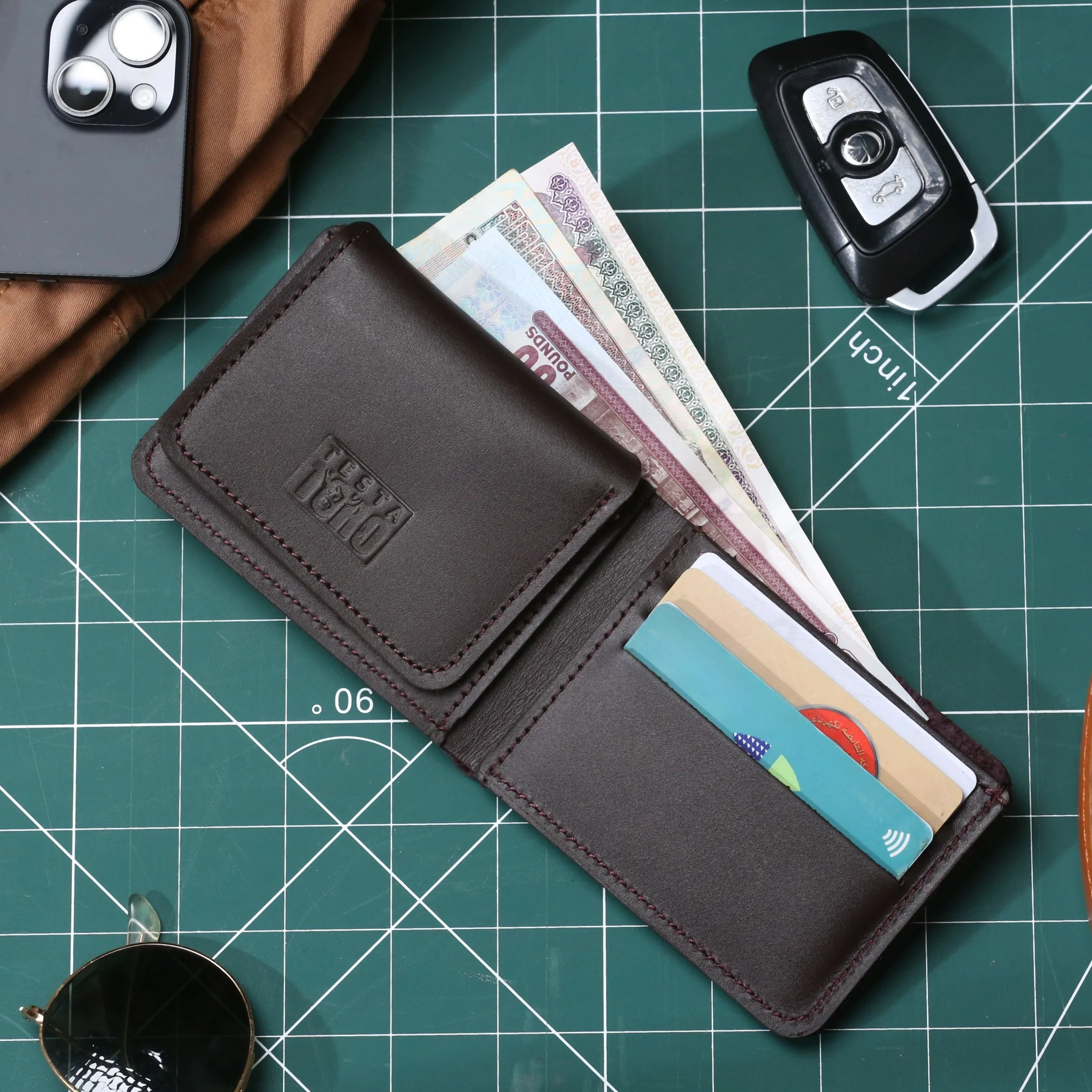 محفظة كلاسيك فاخرة نحيفة – نافذة هوية Flip & Full Bill Compartment w14 - Image 5
